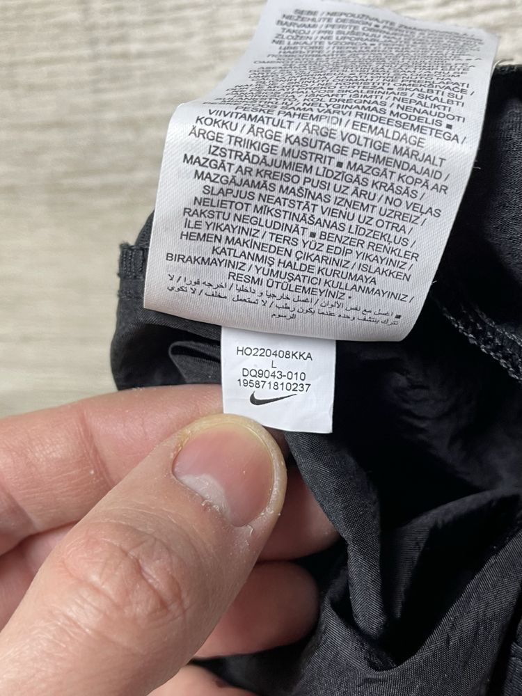 Nike air штаны 147-158 см подростковые плащовка черная оригинал