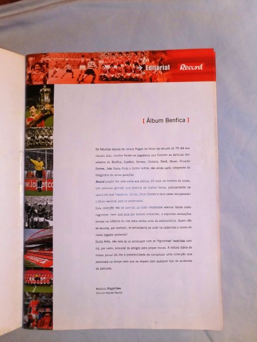 Álbum Benfica 1970 a 2005 Caderneta