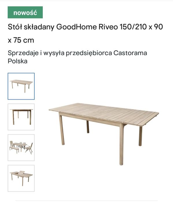 Komplet mebli. Stół rozkładany z krzesłami meble ogrodowe