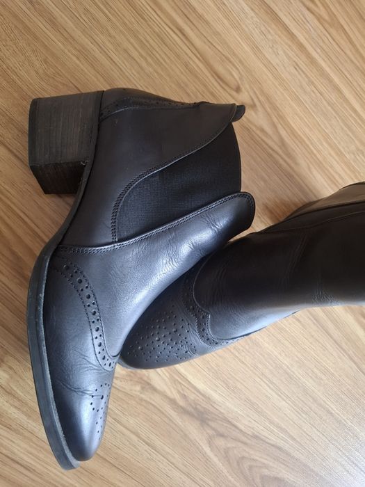 Полусапожки женские, 40-41, кожа