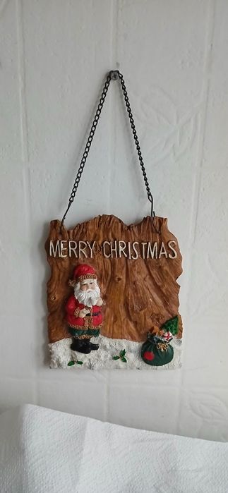 Metalowa zawieszka swiateczna Merry Christmas.