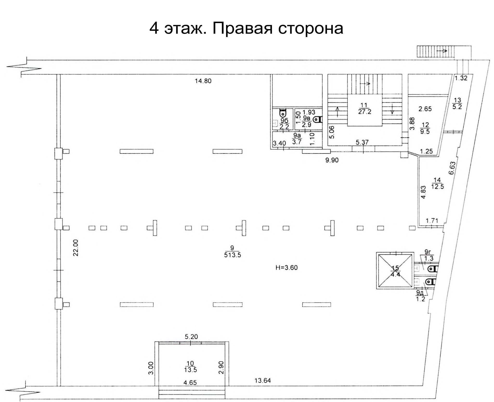 Сдам представительский офис 596 м2 в новом БЦ, м. Центральный рынок!