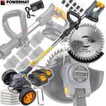 POWERMAT Podkaszarka Akumulatorowa Kosa Wykaszarka Kołach 2x21V PM1328