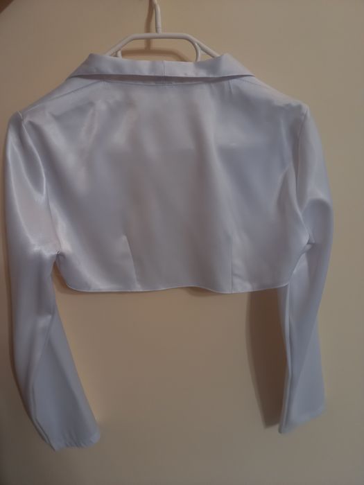 Bolerko biale  satynowe