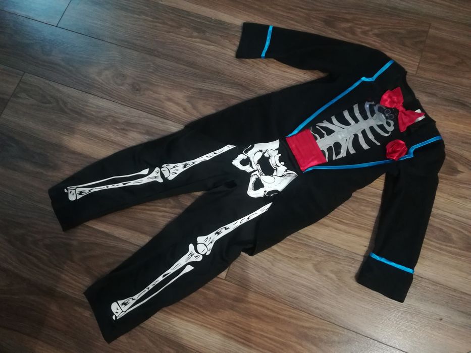 Strój hollowen przebranie kościotrup 5-6L