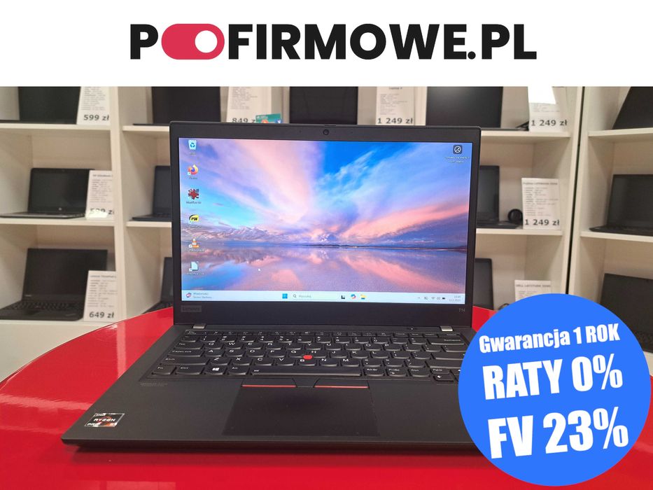 A-Klasa 14" Laptop Lenovo ThinkPad T14 Ryzen 5 Pro 16GB/256SSD Win11