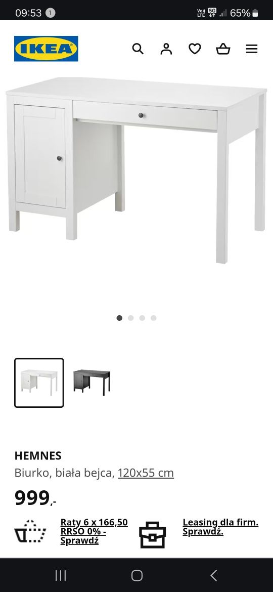 Biurko Ikea białe