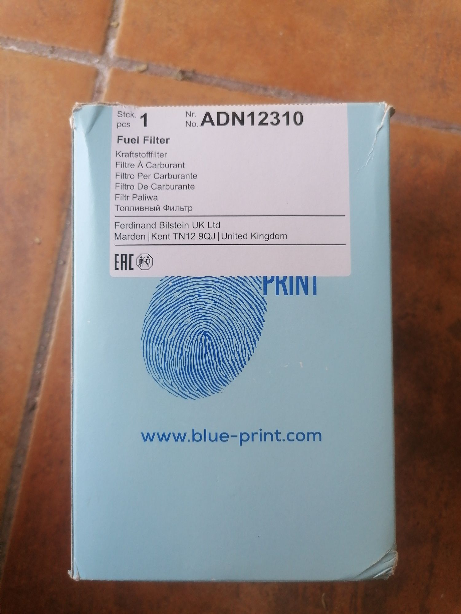 Filtro de gasóleo blue print NOVO