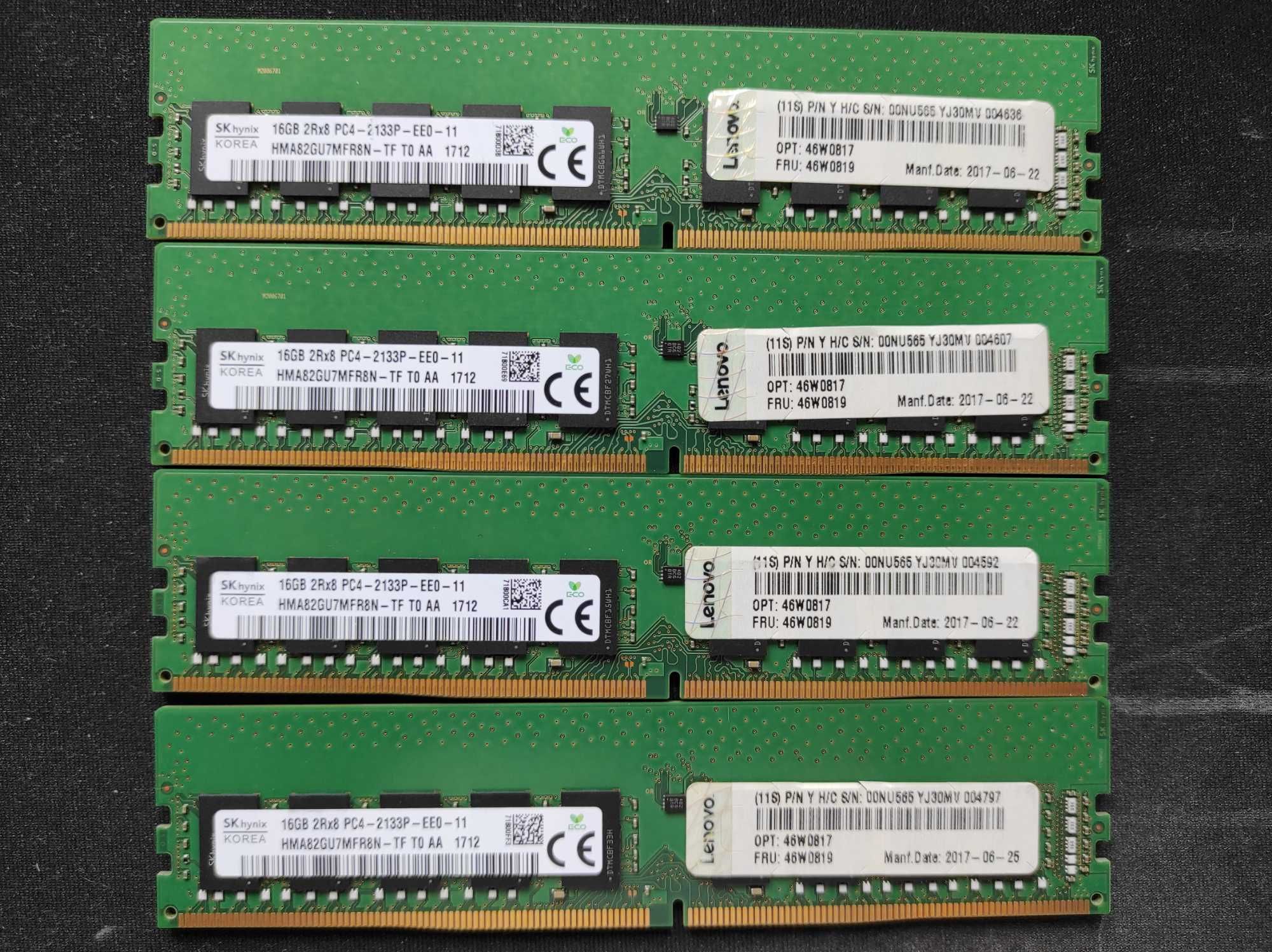 SK hynix 16GB DDR4 2133 PC4-17000E ECC Unbuffered HMA82GU7MFR8N-TF