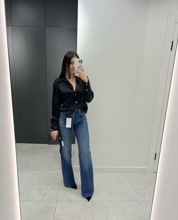 Джинси zara wide leg