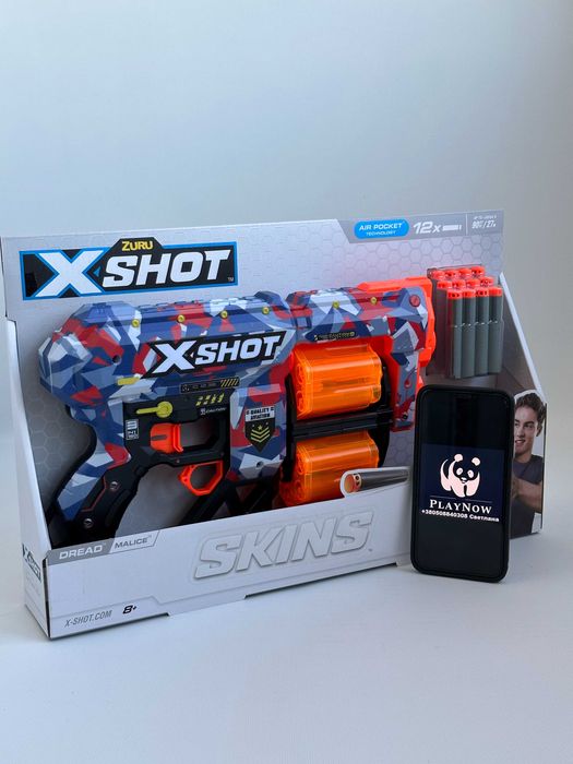 Швидкострільний бластер X-Shot Skins Dread / Детское оружие *