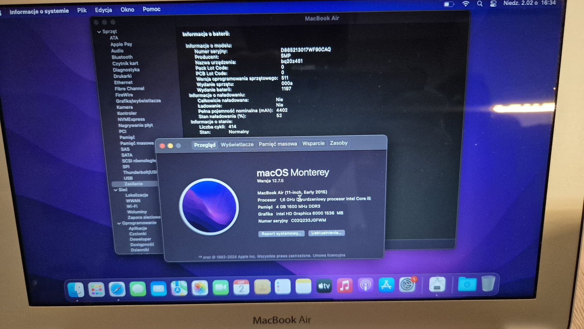 Sprzedam MacBook 11" A1465 - Stan Bardzo Dobry!
