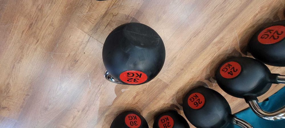 Zestaw Kettli Chromowanych 4-32 KG NOWE Crosfit Dzwony Siłownia