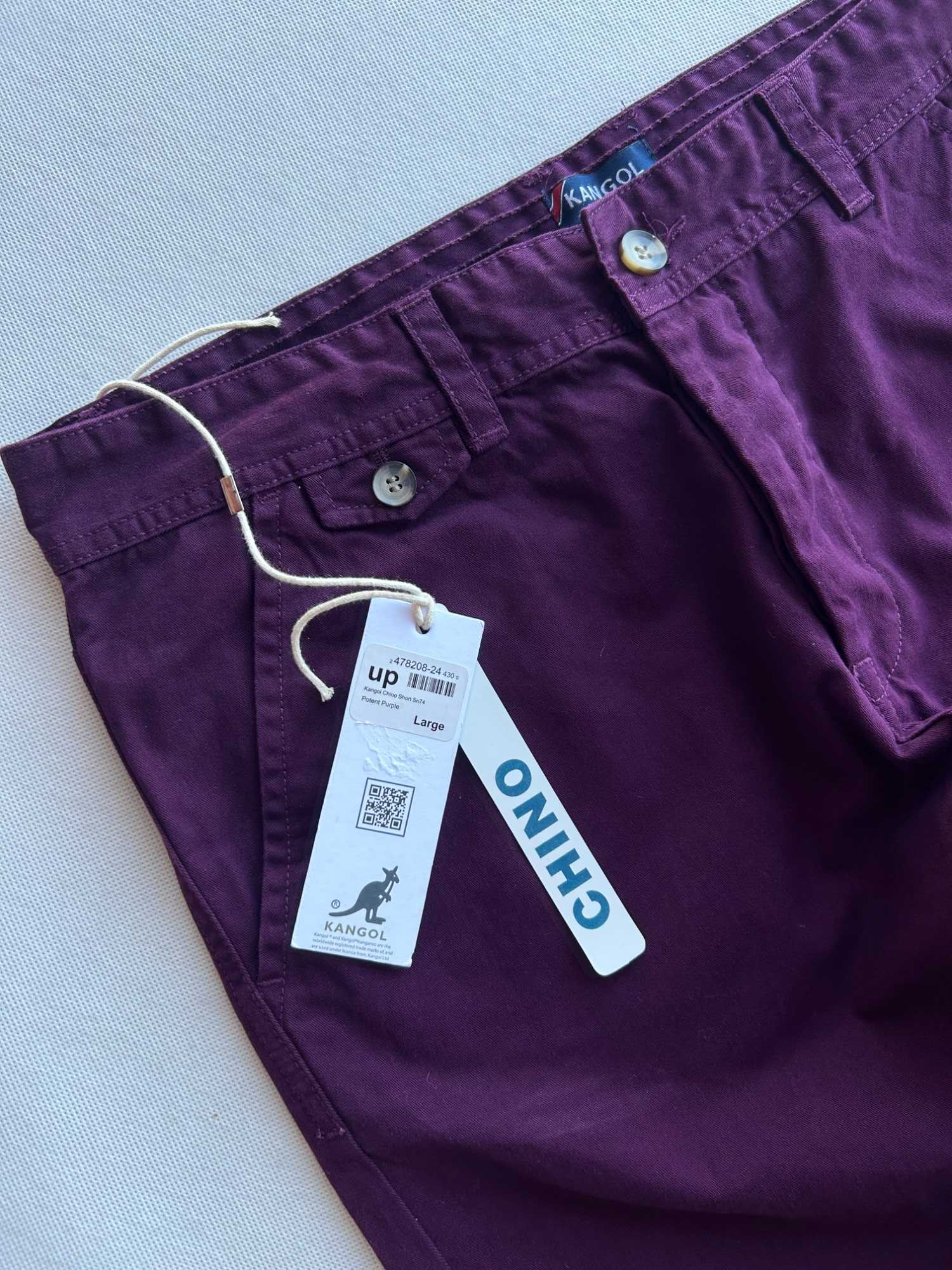 KANGOL _ Nowe z metką fioletowe spodenki szorty L