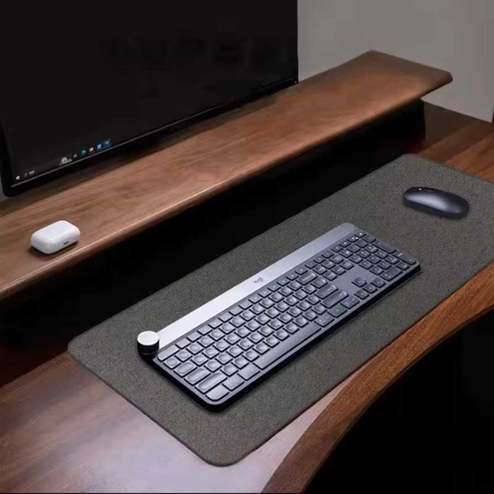 Килим для миші та клавіатури великий 700x300x4мм XXL Темно сірий