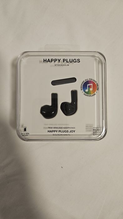 Słuchawki bezprzewodowe Happy Plugs.