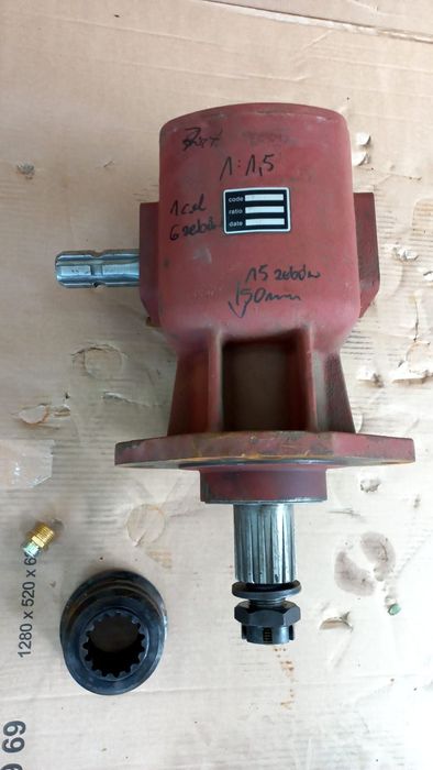 Przekładnia kątowa kosiarka mulczer rozdrabniacz 1:1,5