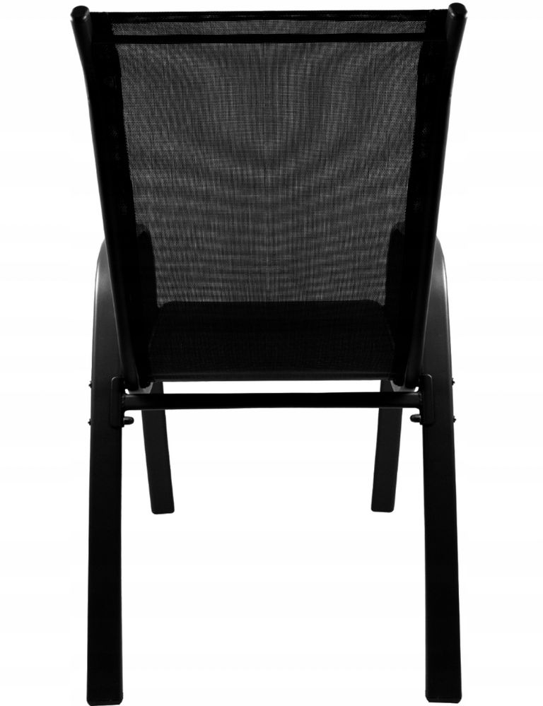 Krzesła krzesło ogrodowe metalowe 2 szt czarne