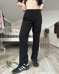 czarne spodnie garniturowe M