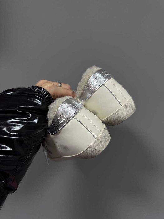 Кросівки зимові Golden Goose Ballstar Silver Star premium з хутром