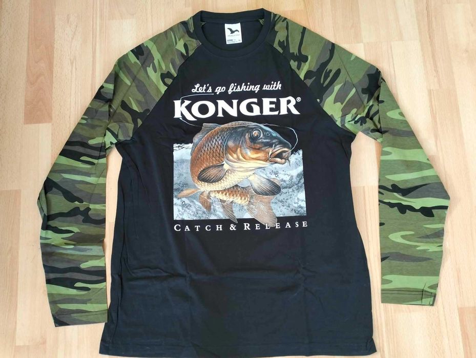 Koszulka KONGER długi rękaw XL karp camou nowa