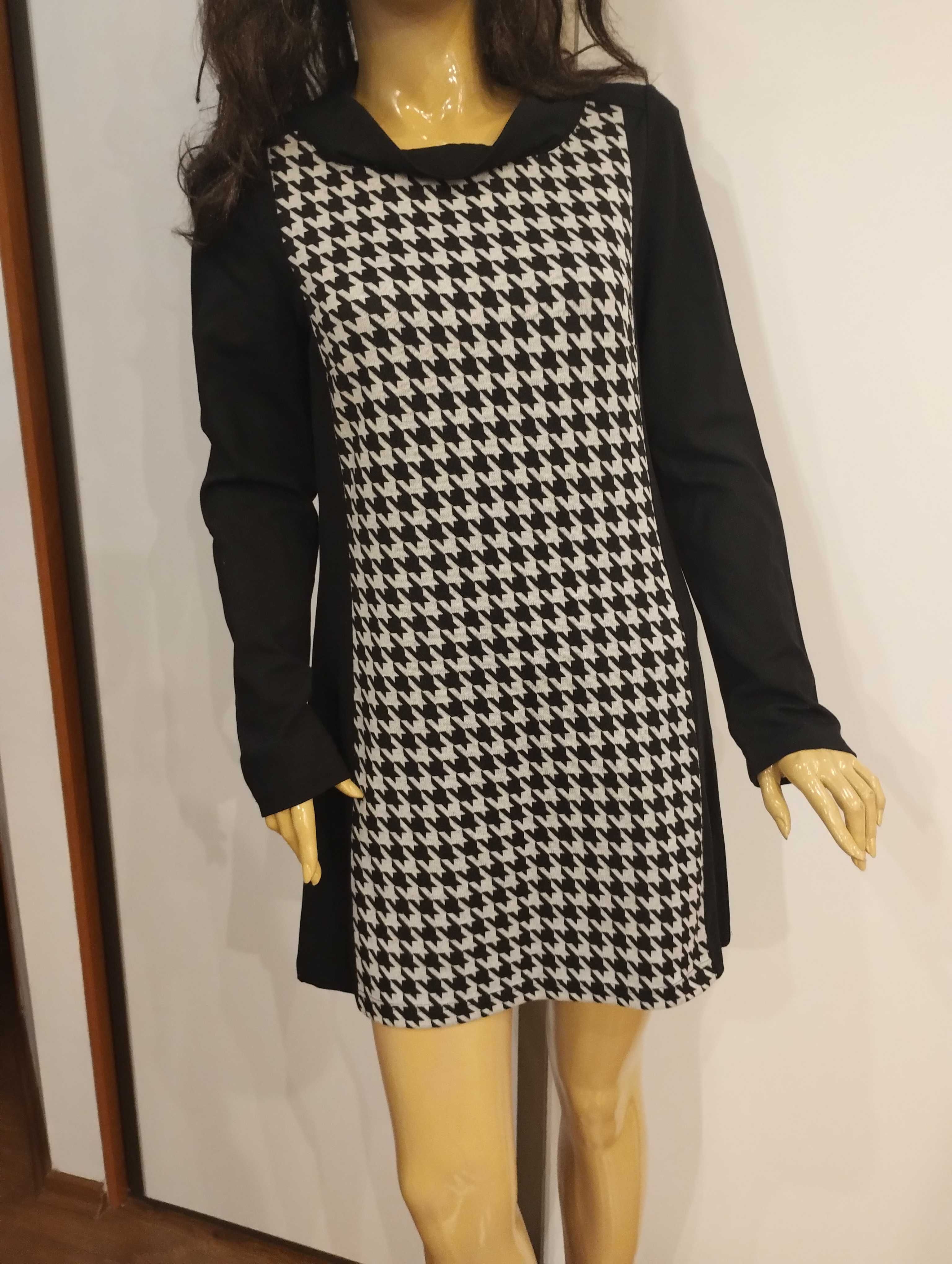 Sukienka w pepitke uniwersalna S/L