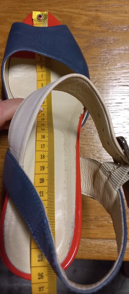 Zestaw letni buty na obcasie skórzane 39 i torebka