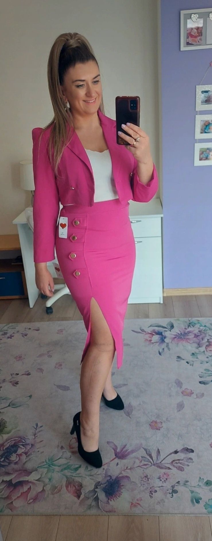 Elegancki komplet amarantowy. Polecam
