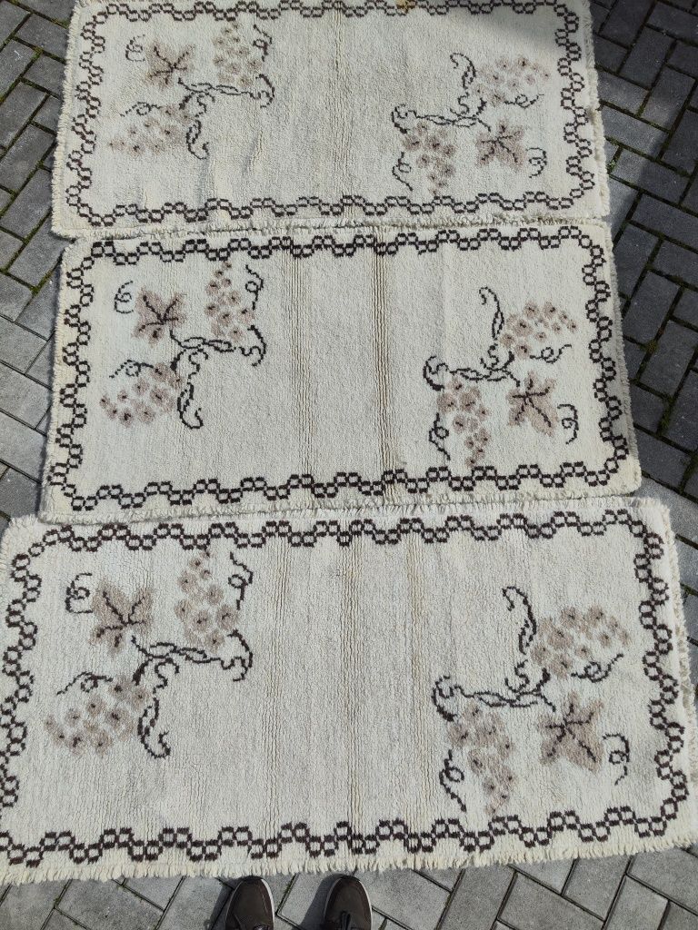 Conjunto 3 tapetes de lã