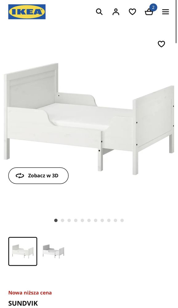 Lóżeczko Ikea Sundvik