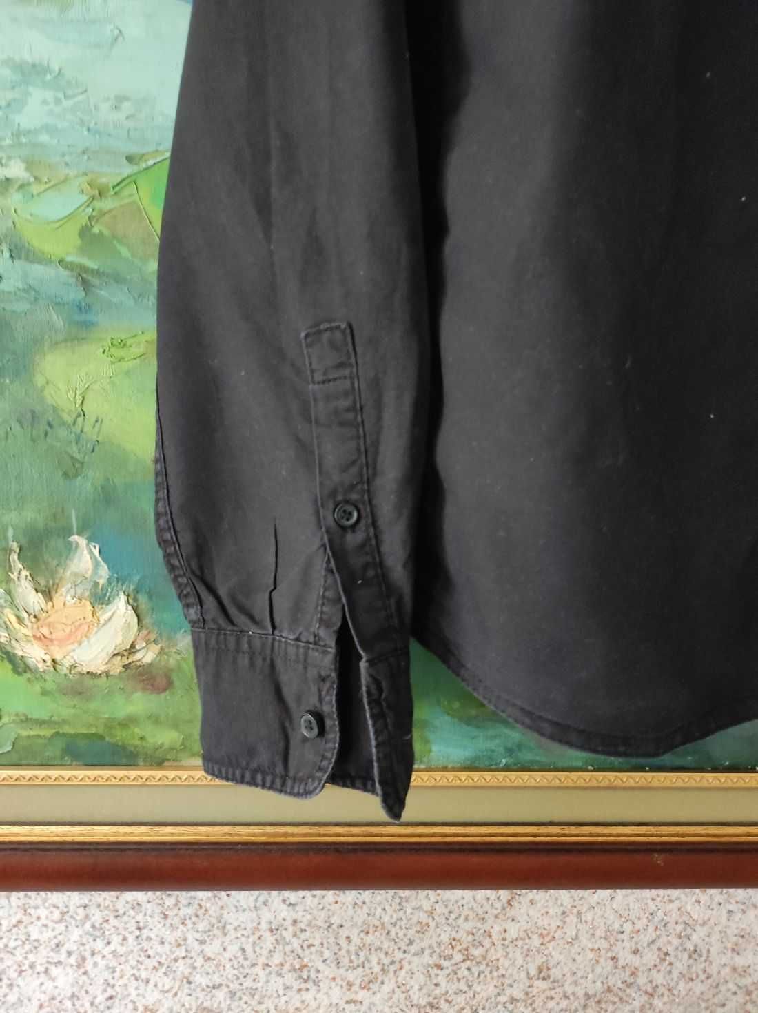 Slim fit  cropp zapinana koszula naturalna przewiewna bawełna len