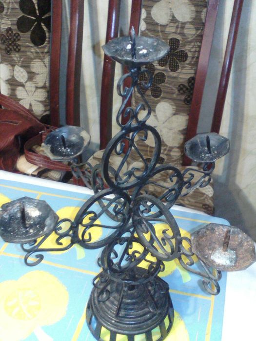 26. Stary świecznik 5 ramienny