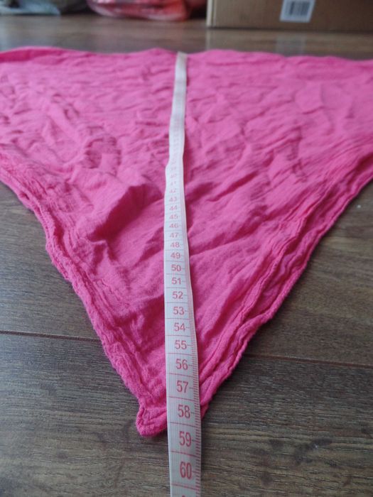 Duża różowa apaszka chustka chusta na szyję dziewczęca