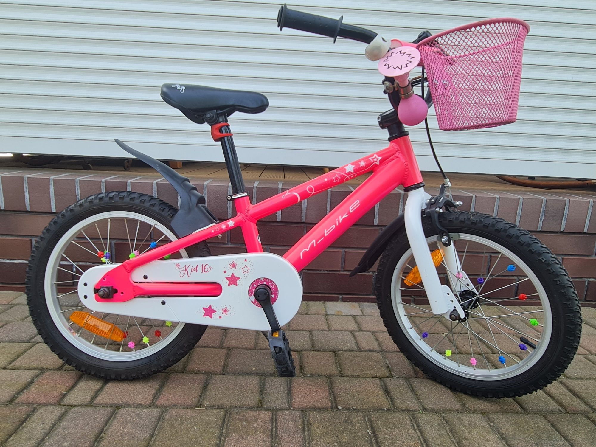 Mbike kids 16" rower dzieciecy koszyk blotniki