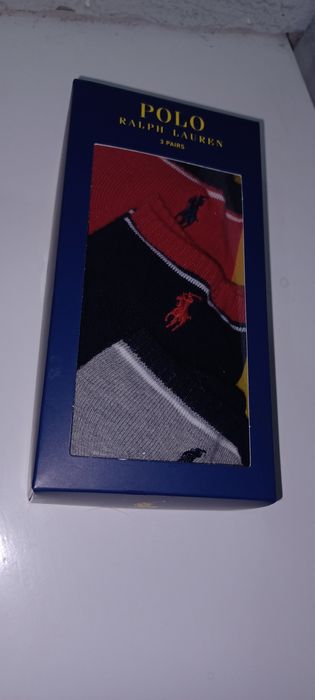 POLO RALPH LAUREN nowy 3pack męskich skarpetek