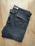 Spodnie czarne damskie jeans M Mint Velvet z przeszyciami suwakami