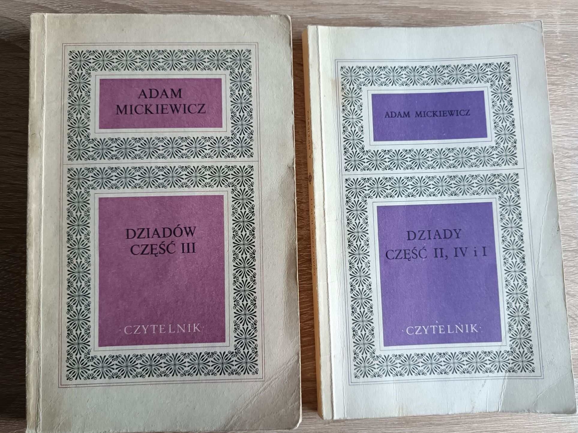 "Dziady II, IV i I" , " Dziady III" Adam Mickiewicz wyd. 1973r.