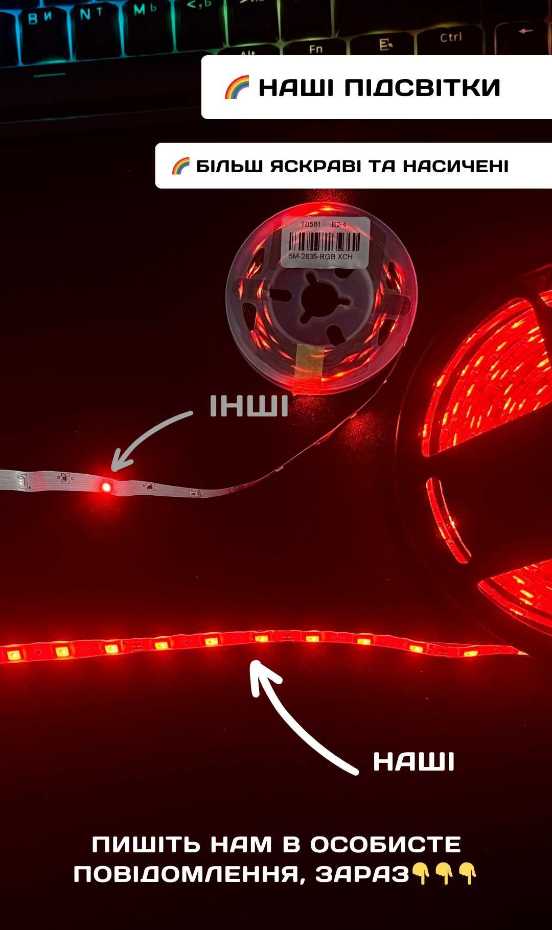 Стол компьютерный с Подсветкой RGB. Геймерський стіл. Стіл для блогера