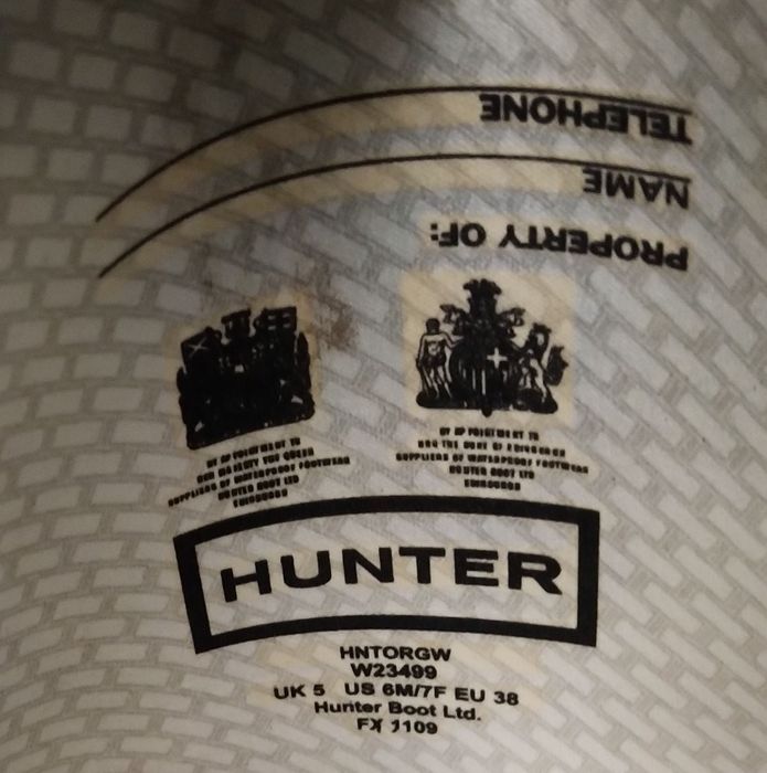 Гумові чоботи Hunter, розмір 38