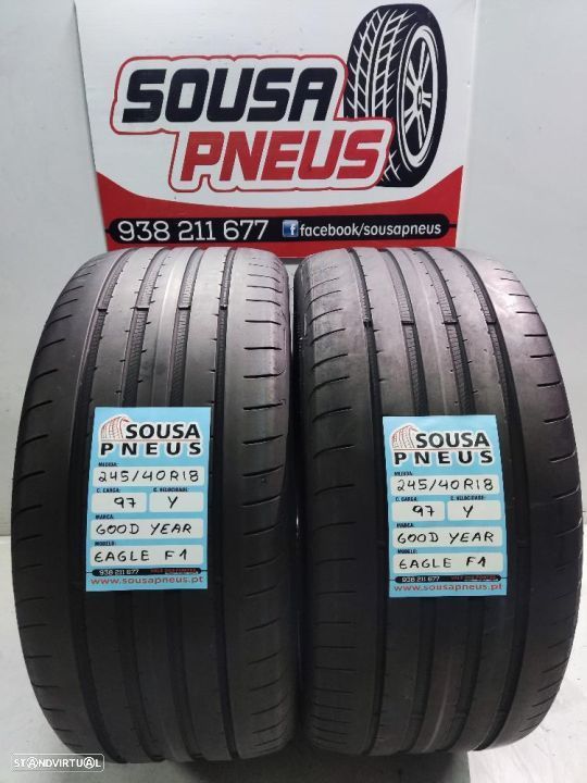 2 pneus semi novos 245-40r18 good year - oferta dos portes 14O EUROS