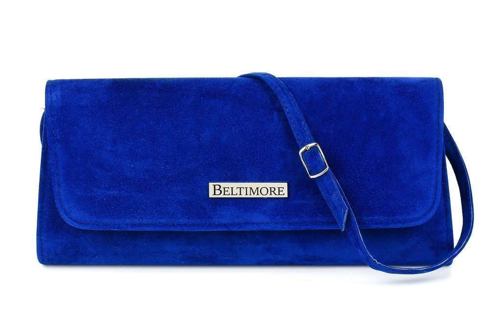 Chabrowa Damska Torebka Kopertówka wieczorowa Beltimore niebieska nowa