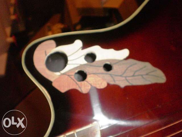 Guitarra roundback tipo ovation castanha tabaco