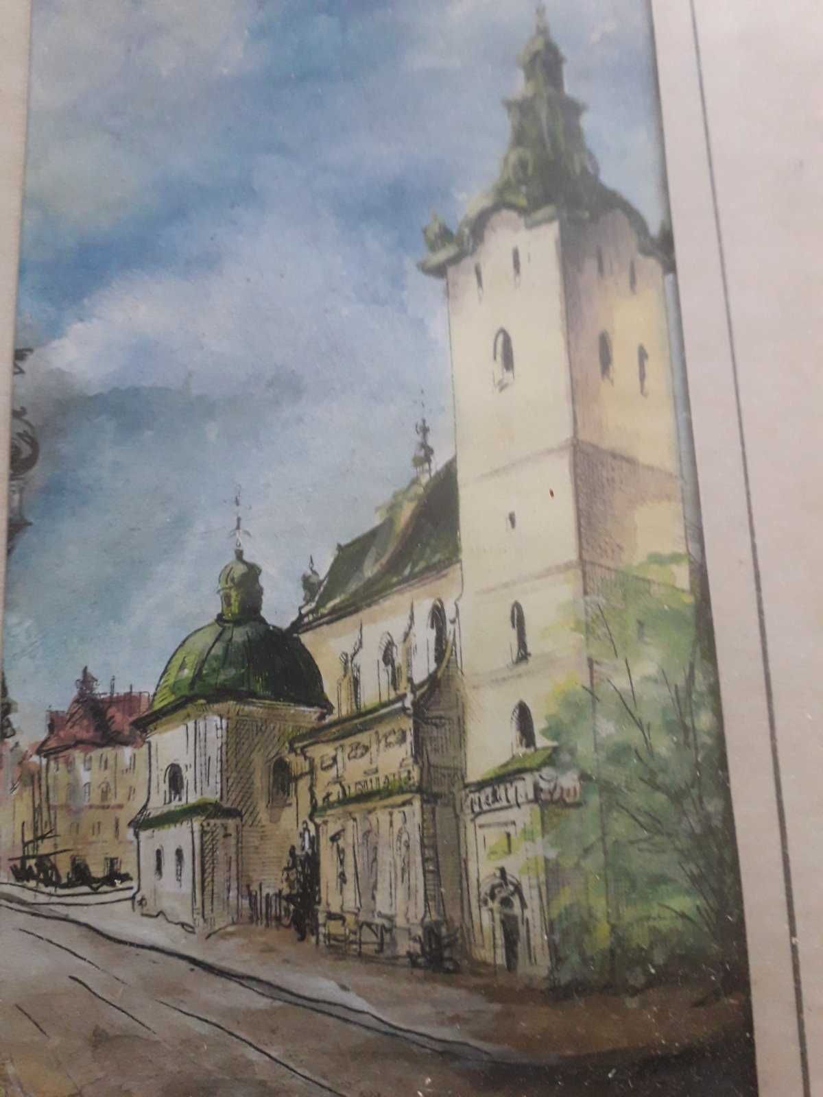 Картины акварель, Львов, Крым, Умань, Ужгород.  и др.