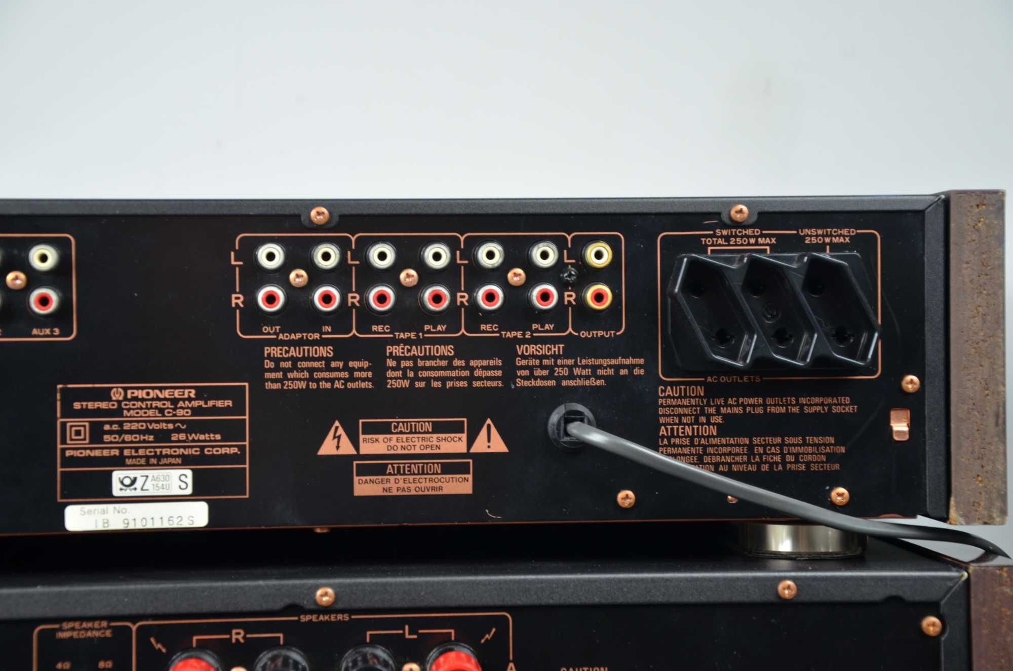 Końcówka Mocy PIONEER M-90 Przedwzmacniacz C-90 Komplet Hi-End JAPAN