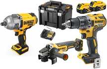 Zestaw Dewalt Wkrętarka Szlifierka Klucz udarowy 18v 2x5 ah NOWY fv23%