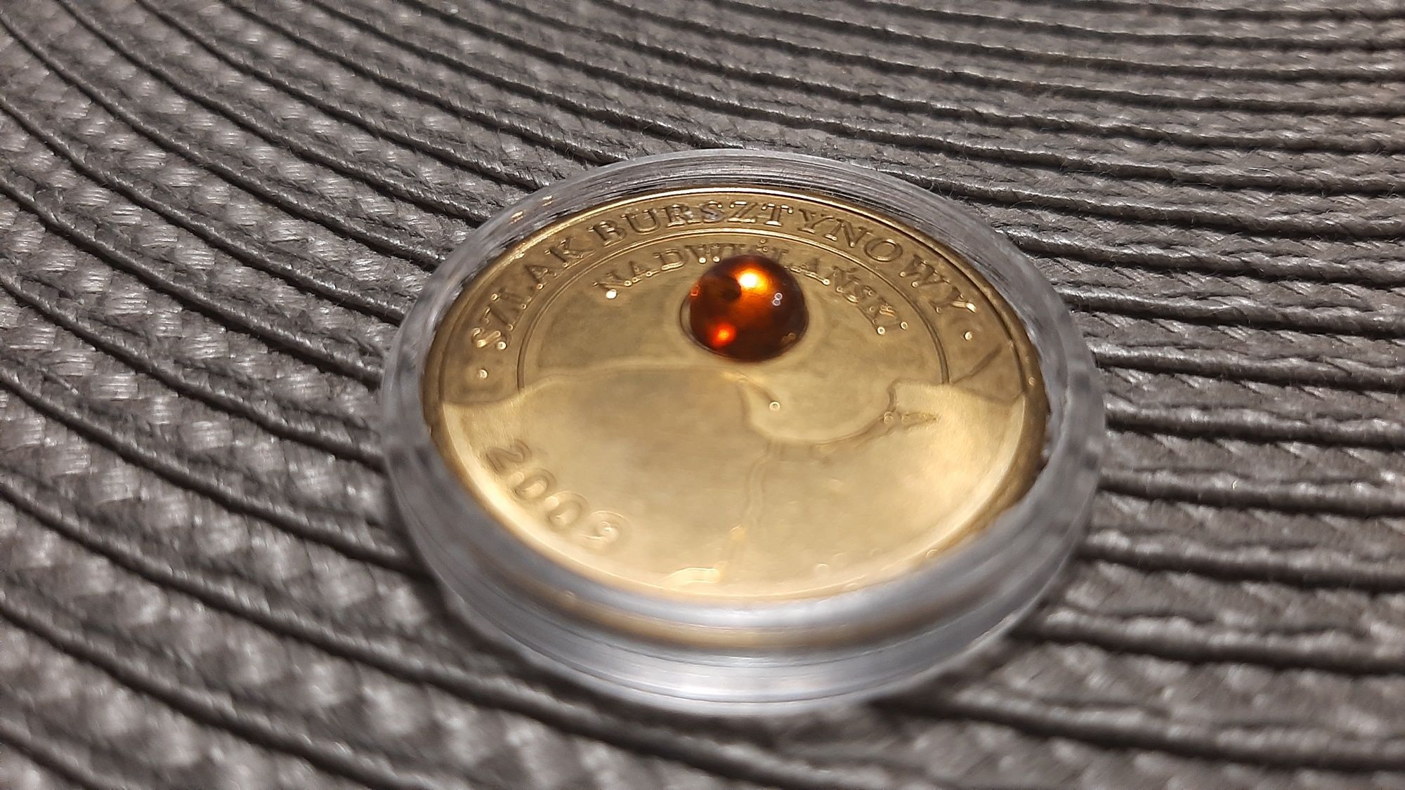 Piękna moneta Szlak Bursztynowy Nadwiślański  1 Amber