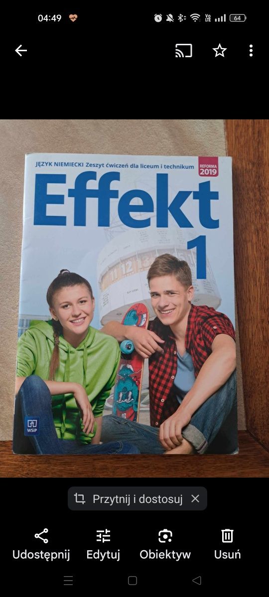 Książka do niemieckiego 1 rok liceum
