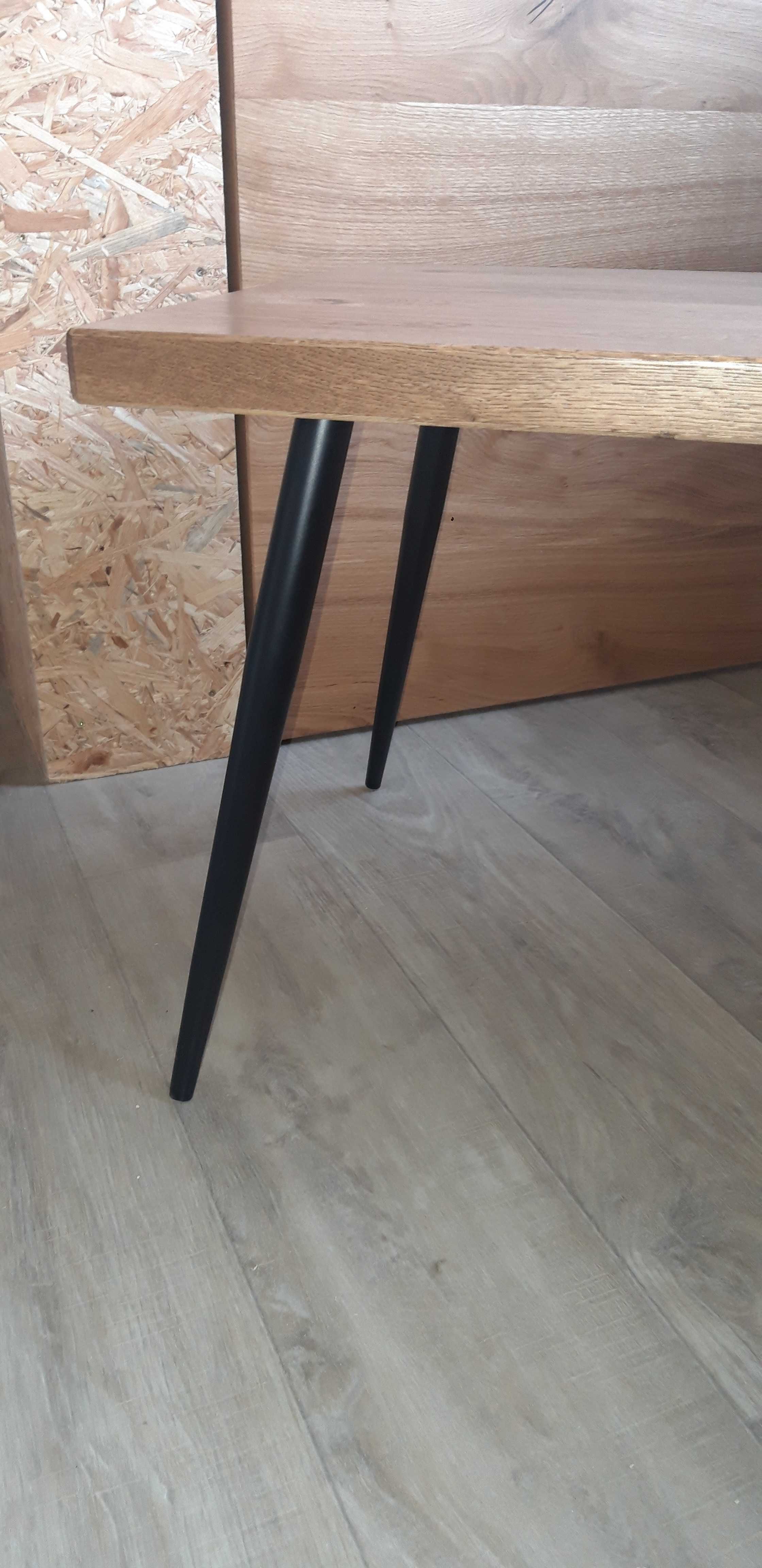 Dębowy stolik kawowy ława do salonu LOFT 100x50