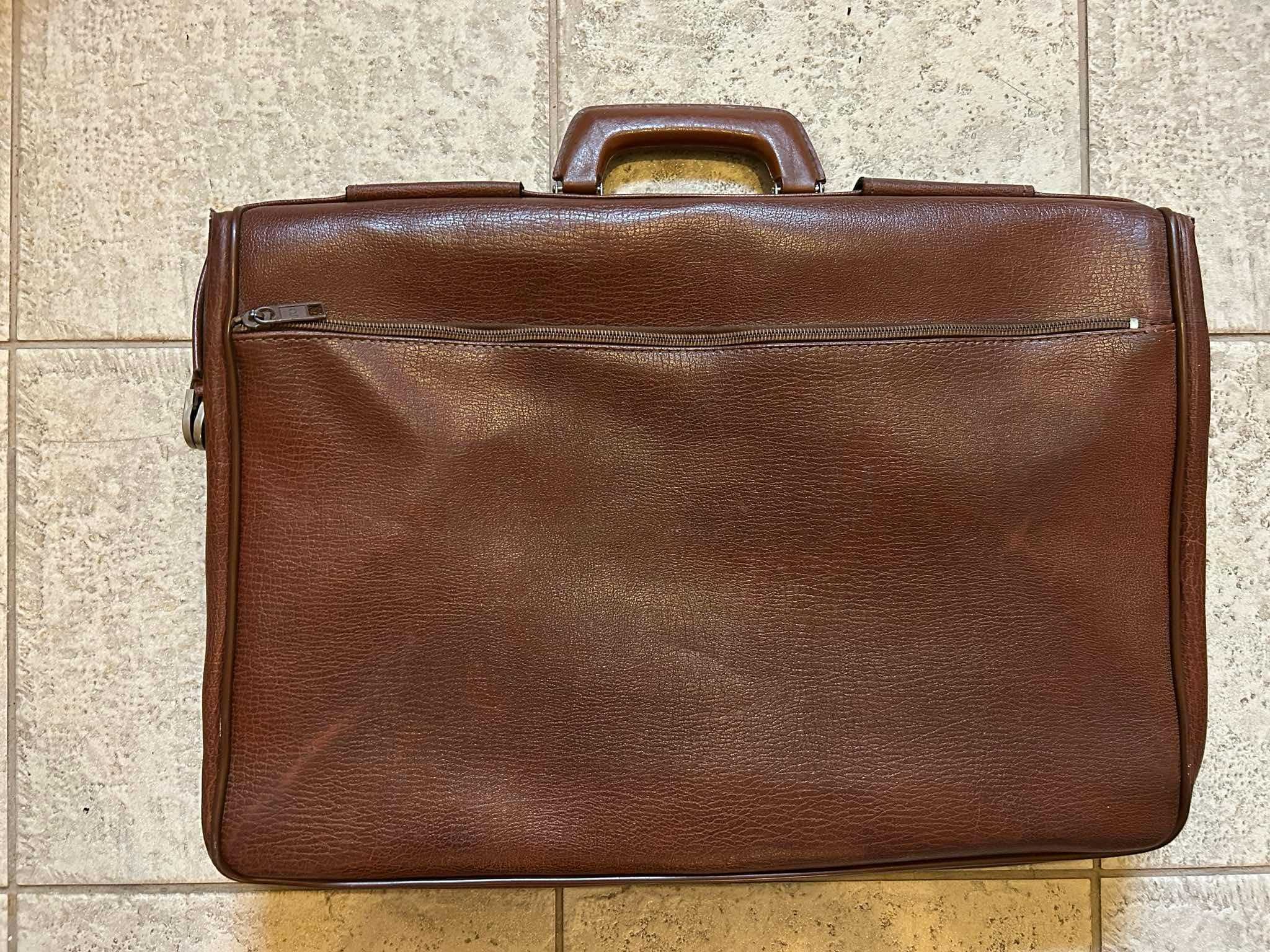 Skórzana torba aktówka PRL