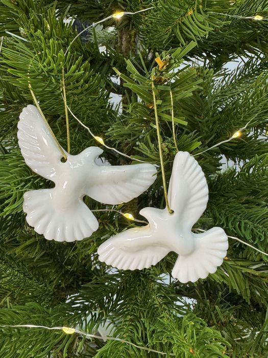 Новорічні іграшки голуби